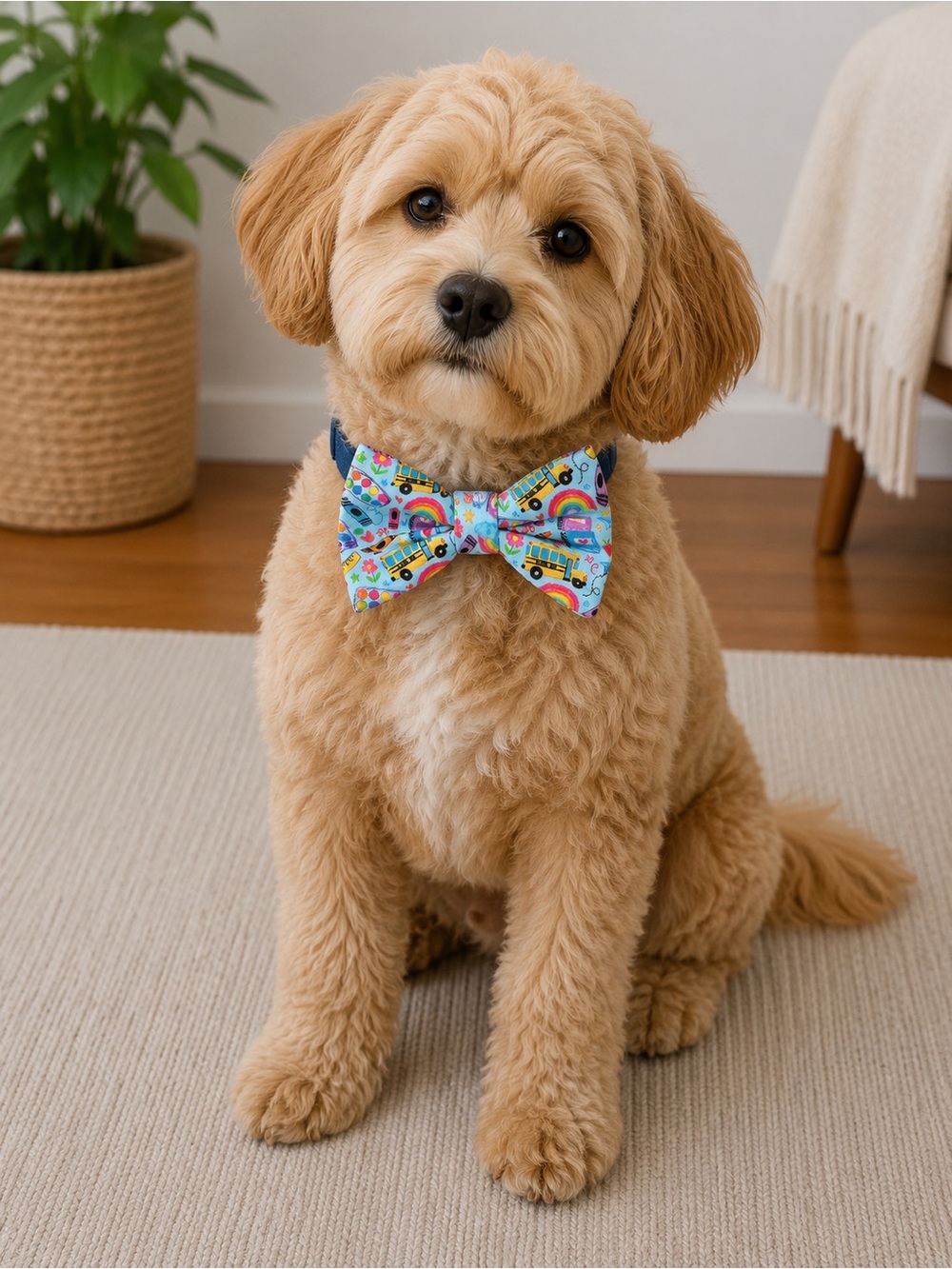Griffy & Drake Back to School Dog Bow Tie Large 4.5” W NWT